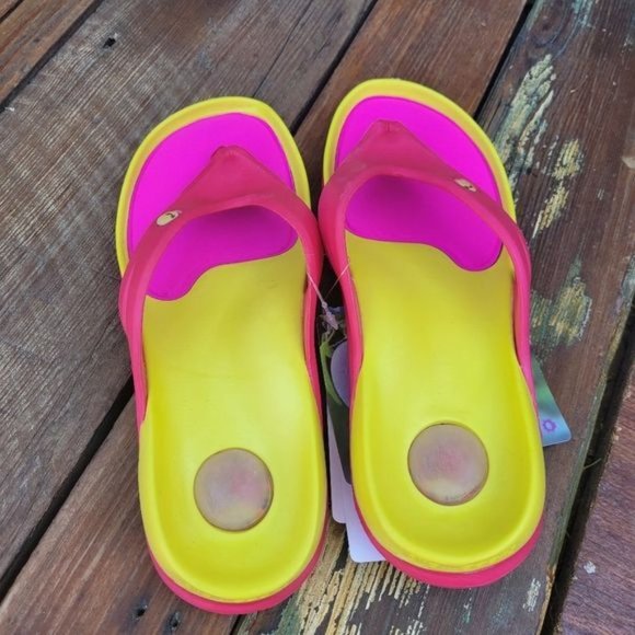 New Mango Slide Flip Flops Thong Sandals Sz 7 - Picture 3 of 5
